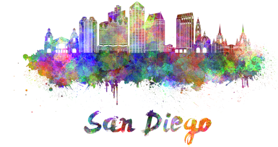 Bleed Area May Not Be Visible - Charlotte City Skyline Art (600x393), Png Download