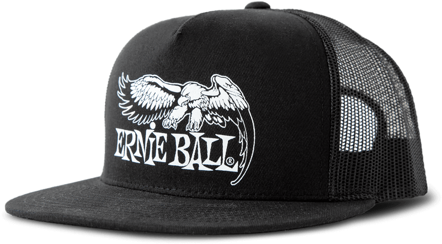 Black With White Eagle Logo Hat Front - Ernie Ball Ernie Ball Official Black With Front Black (1000x1000), Png Download
