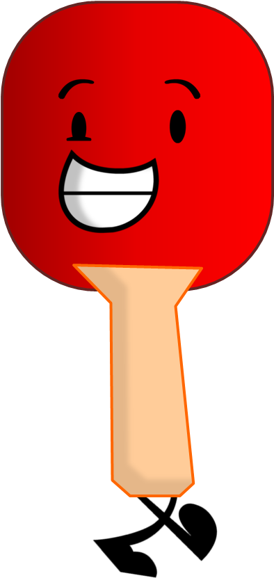 Ping Pong Paddle - Bfdi Ping Pong Racket (393x868), Png Download