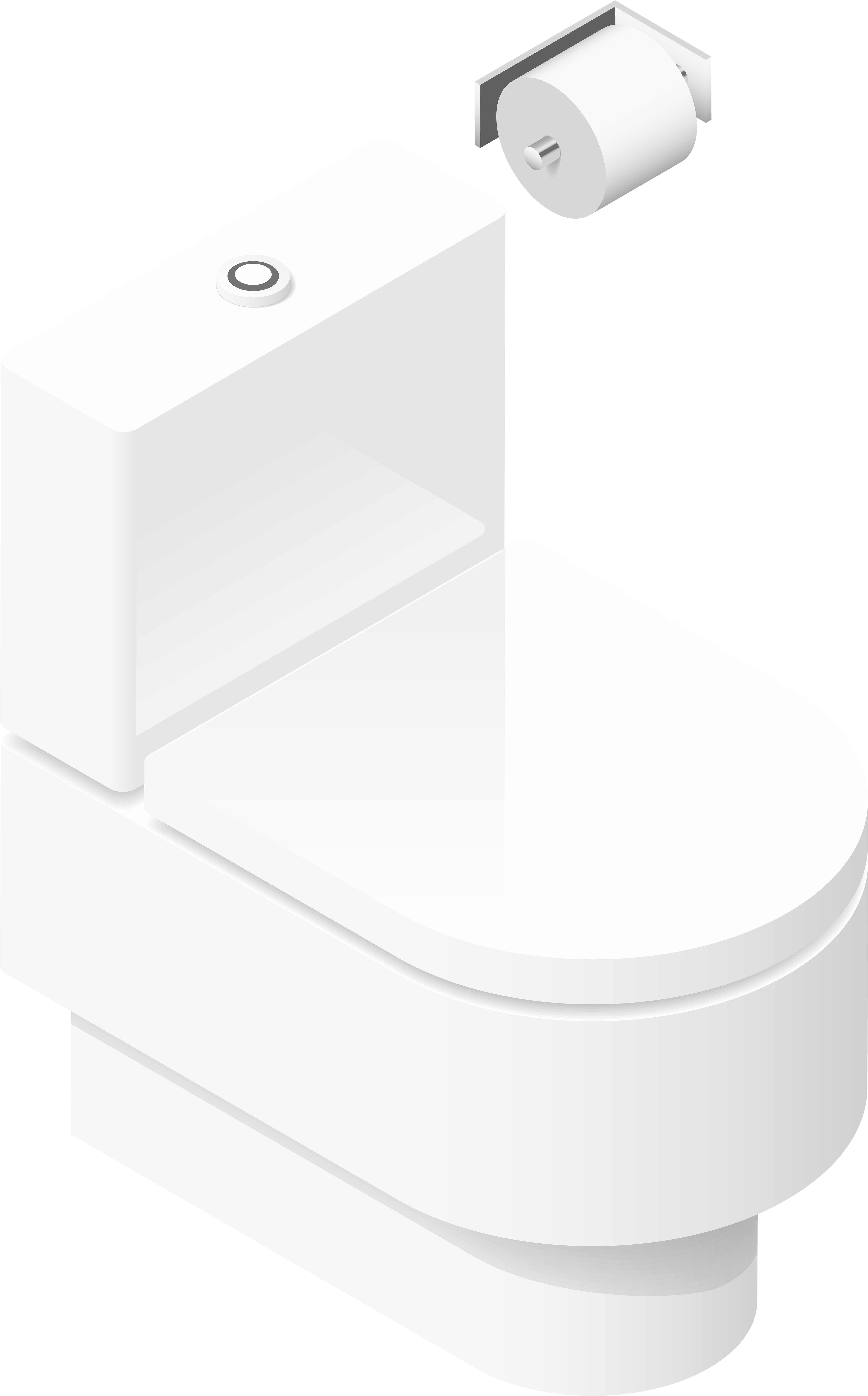 White Toilet Seat Png Clip Art - Toilet (4976x8000), Png Download