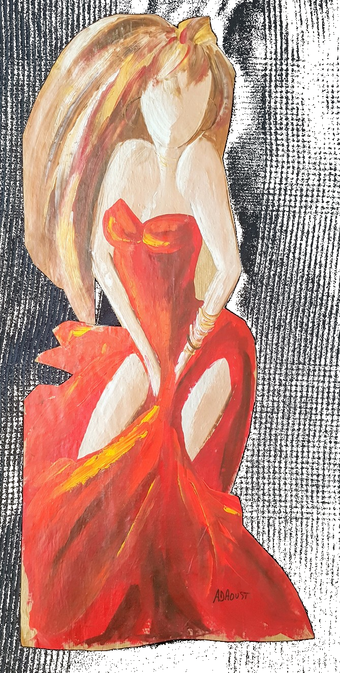 Sylvie Adaoust, Trans Parant - Modern Art (669x1323), Png Download