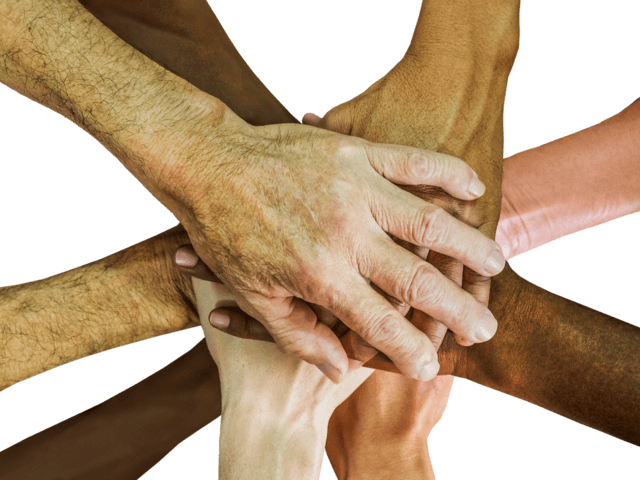 Helping Hands At Hope - Hands In Together Png (640x480), Png Download