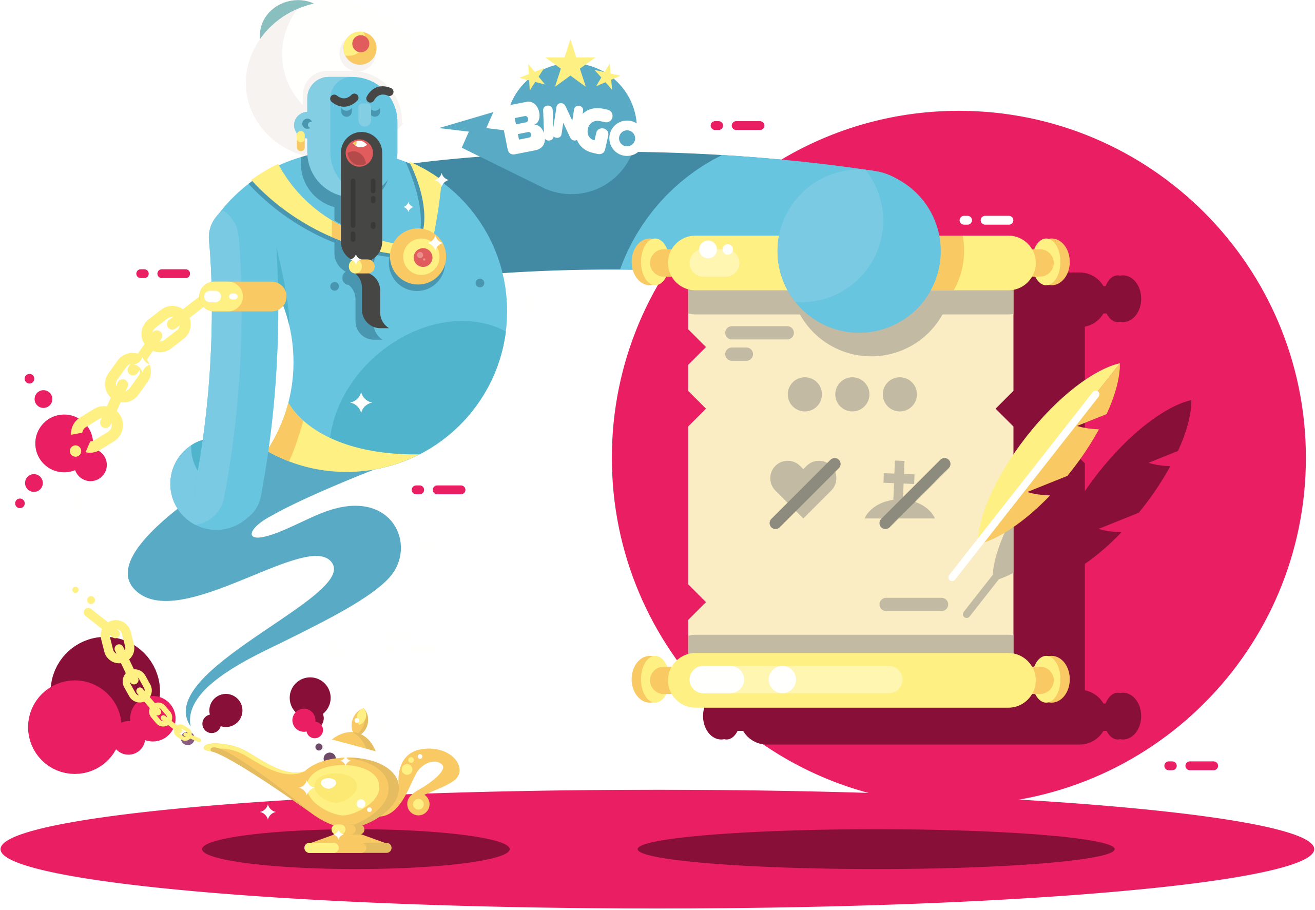 Download Genie Comes Up With Unique Article Topics Guaranteed -  Illustration PNG Image with No Background - PNGkey.com, image size:2562x1773