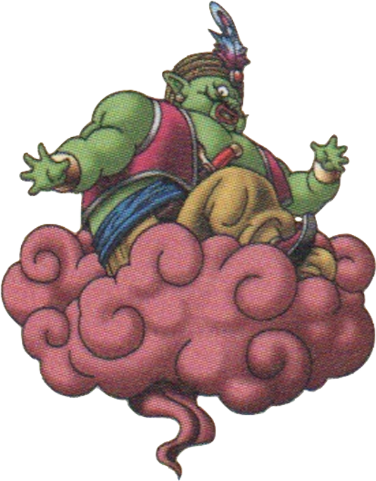 Djinn Genie - Dragon Quest Cloud Surfer (544x691), Png Download