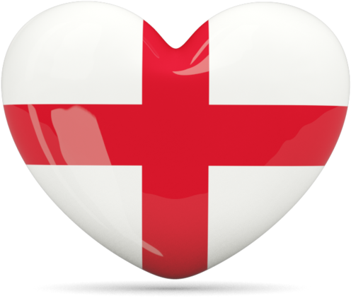 Illustration Of Flag Of England - England Flag In A Heart (640x480), Png Download