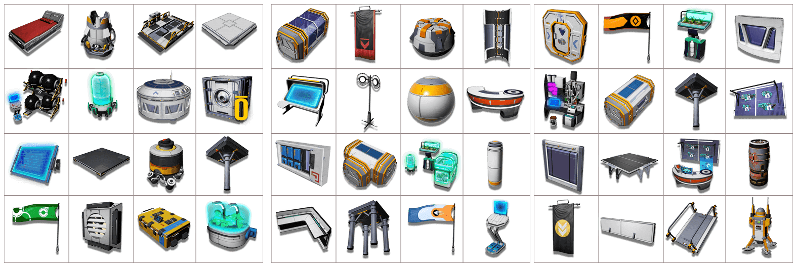 Union Cosmos No Mans Sky Base Building Elementos - Storage In Base No Man's Sky (1581x527), Png Download