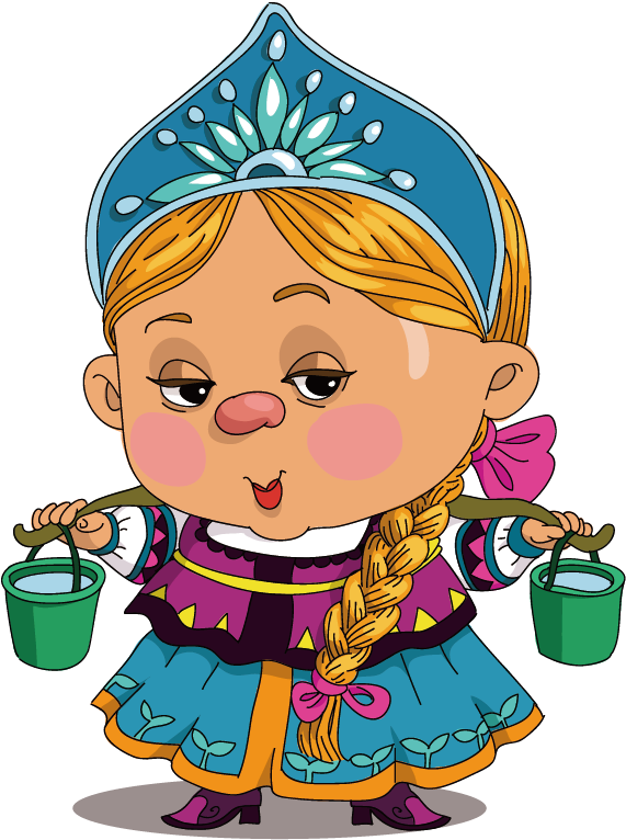 Medieval Clipart Maid - Russian Cartoon Hello (1000x1000), Png Download