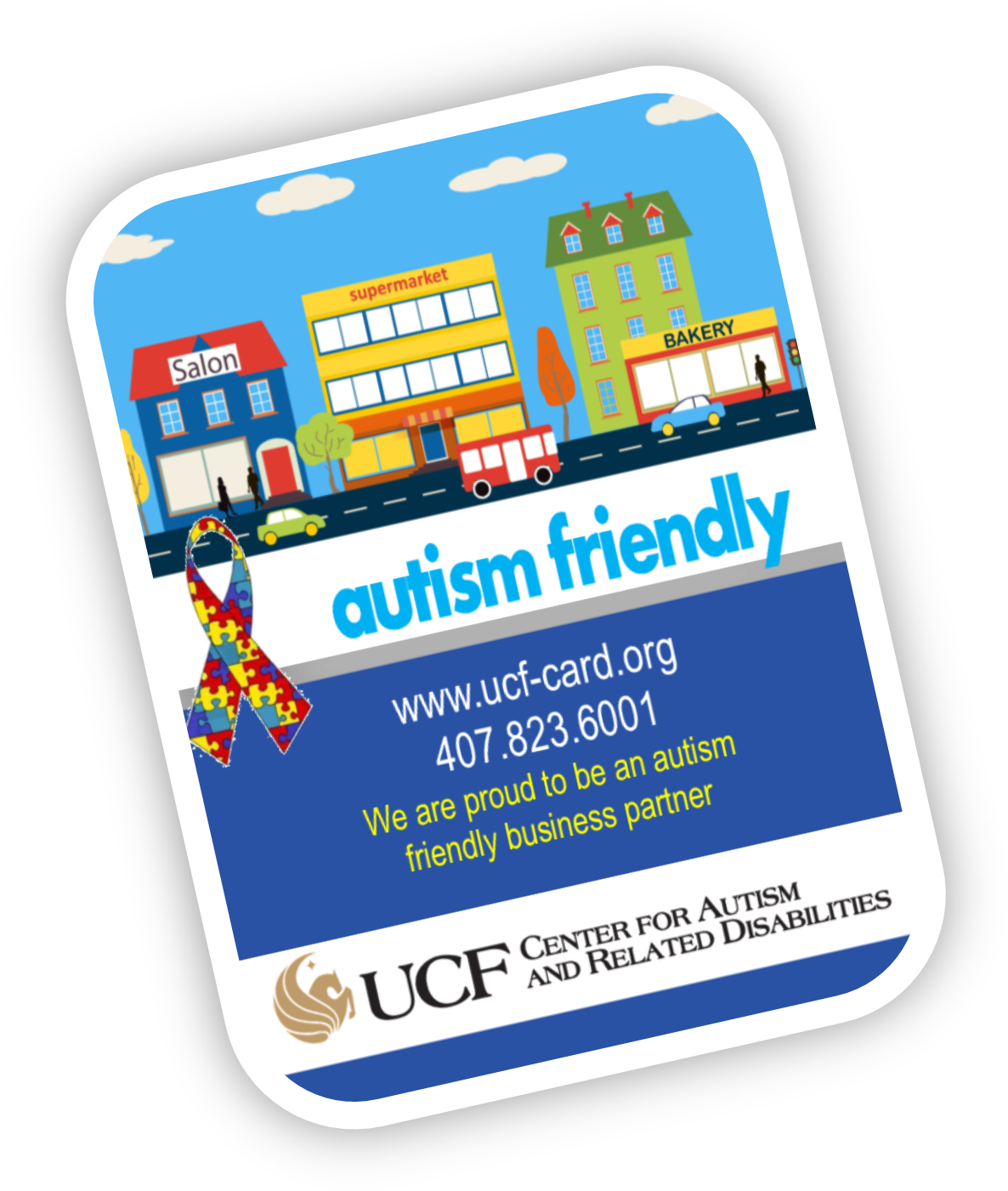 Autism Friendly Business Partner Card - University Of Central Florida (1223x1439), Png Download