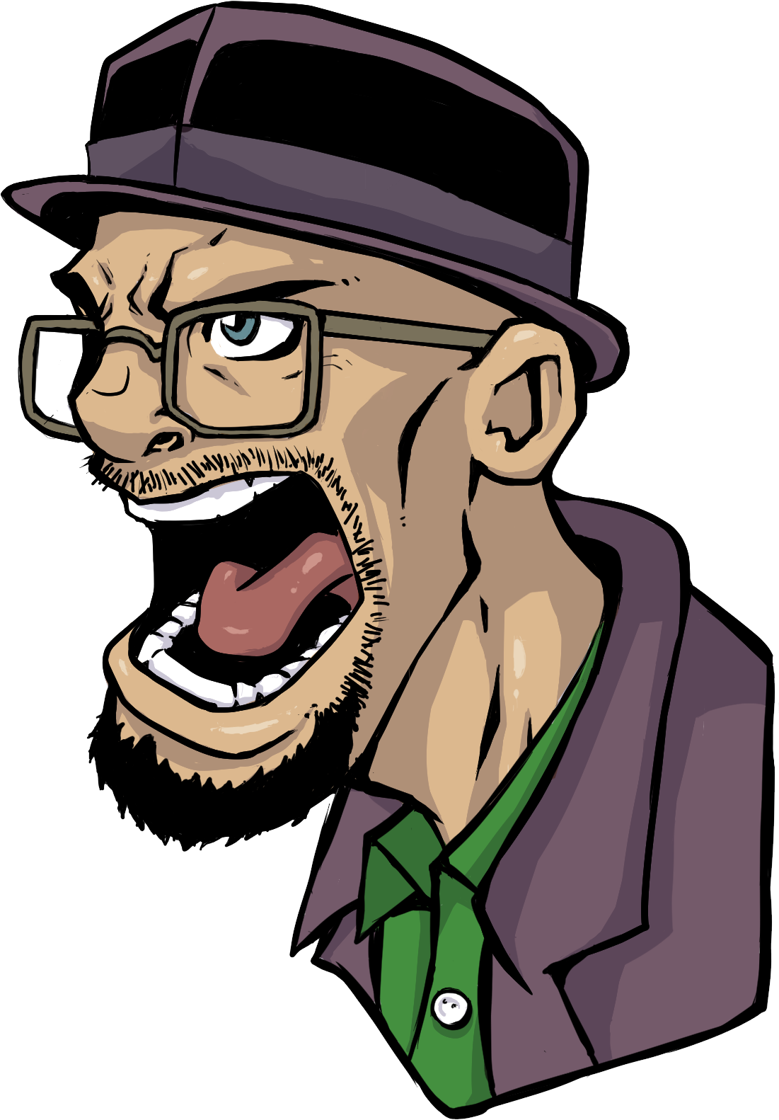Walter White Die Cut Sticker - Cartoon (1400x2100), Png Download