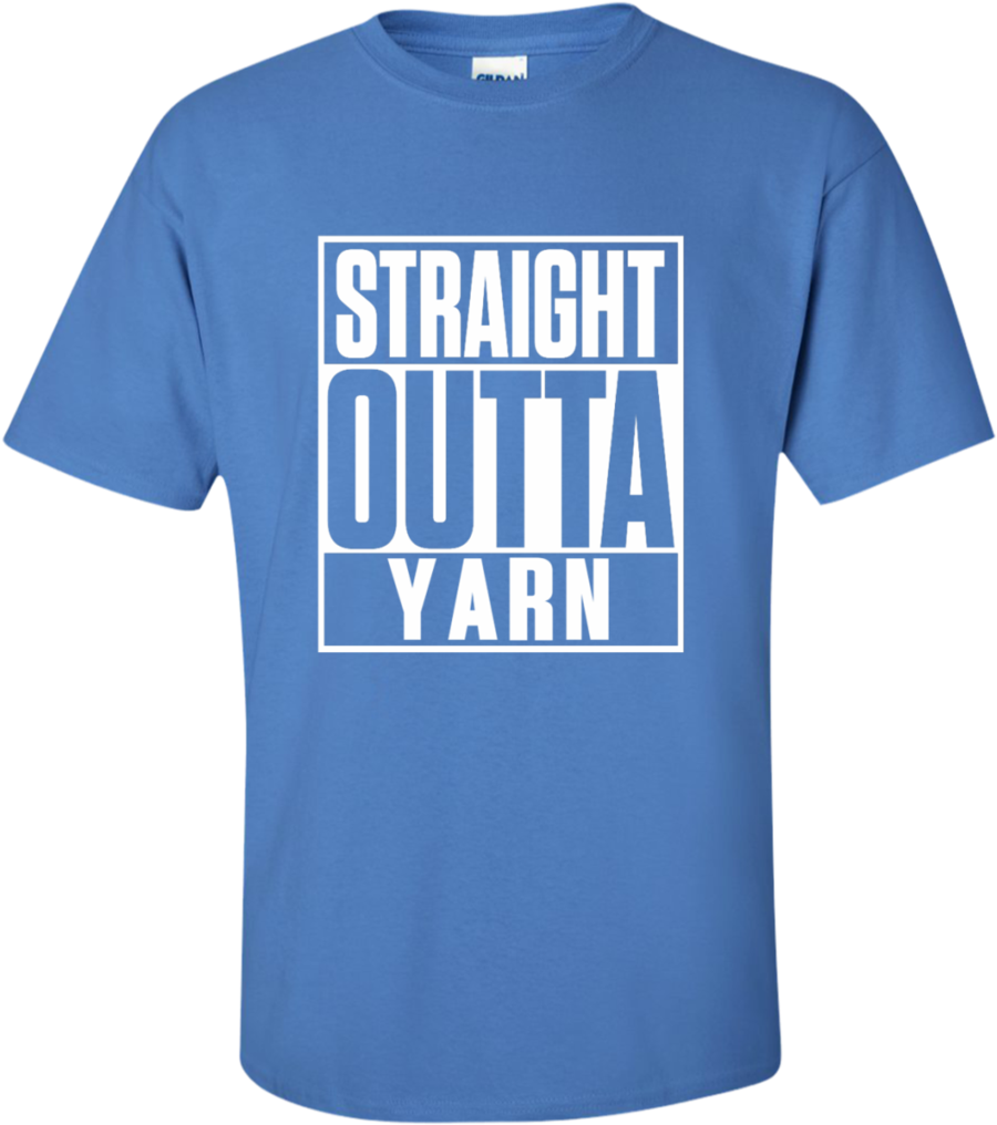 Straight Outta Yarn Cotton T-shirt - Jazza I M An Adult Shirt (1024x1024), Png Download