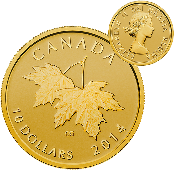 Canada 2014 Maple With Queen Elizabeth Ii Effigy From - Coin (570x570), Png Download