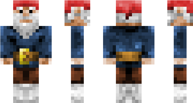 Minecraft Gnome Skin (750x442), Png Download