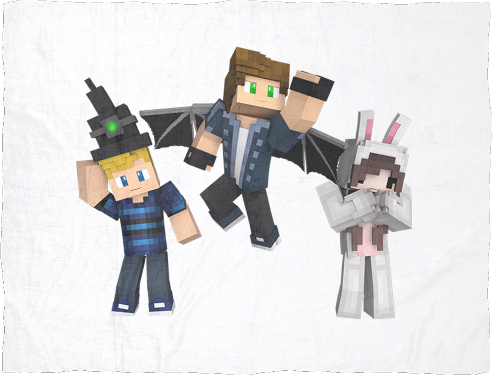 Minecraft Fleece Blanket Laby Mod Skin D2123 - Cartoon (1024x1024), Png Download