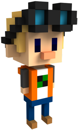 “updated My Voxel Character To Look More Like My Minecraft - Voxel Character (600x600), Png Download