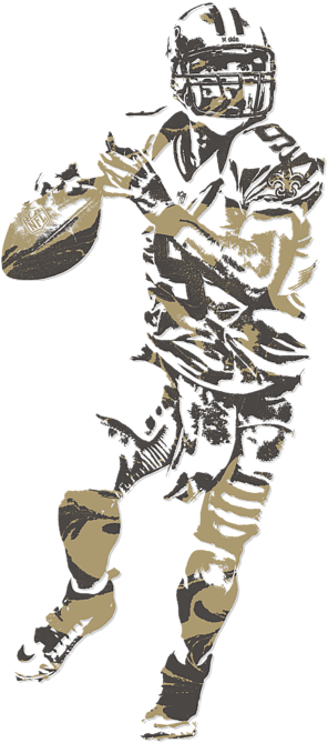 Click And Drag To Re-position The Image, If Desired - New Orleans Saints Shirt Brees (538x700), Png Download