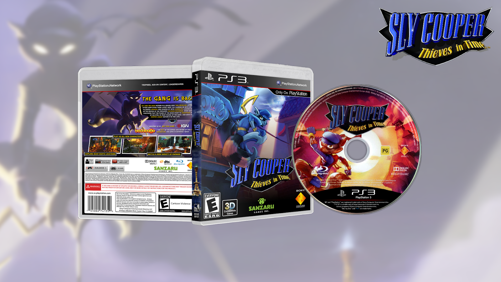 Sly Cooper Thieves In Time Usa/europe Ps3 Download - Pc Game (1600x900), Png Download