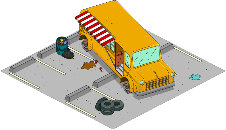 School Bus Tapped Out - Otto The Simpsons Tapped Out (758x438), Png Download