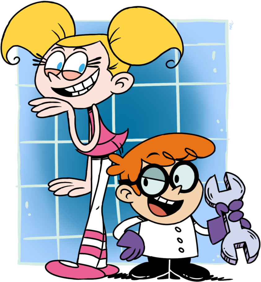 Cartoon Clip Art Human Behavior Male Boy - Dexter's Laboratory Loud House (861x927), Png Download