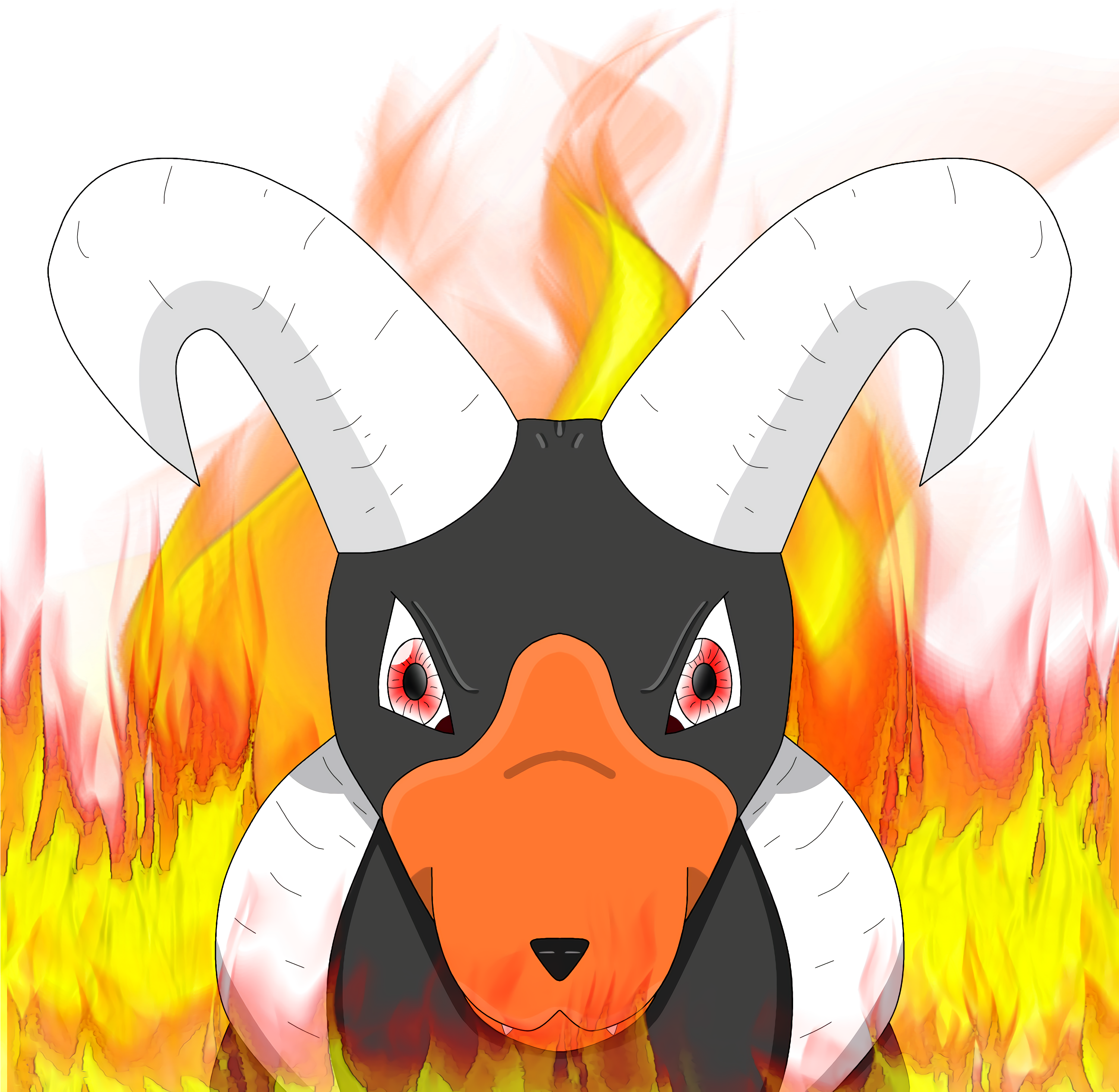 Houndoom - Bull (3000x3000), Png Download