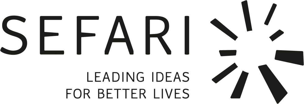 Sefari Logo With Strapline -mono (1200x410), Png Download