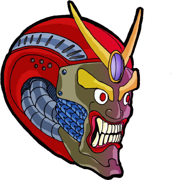 Tribal Robot Head - Cartoon (618x618), Png Download