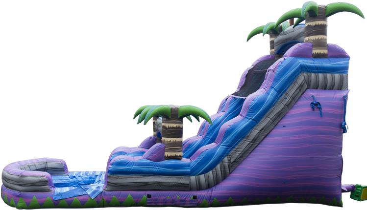 18' Purple Crush Inflatable Water Slide Livonia Farmington - Inflatable (753x436), Png Download