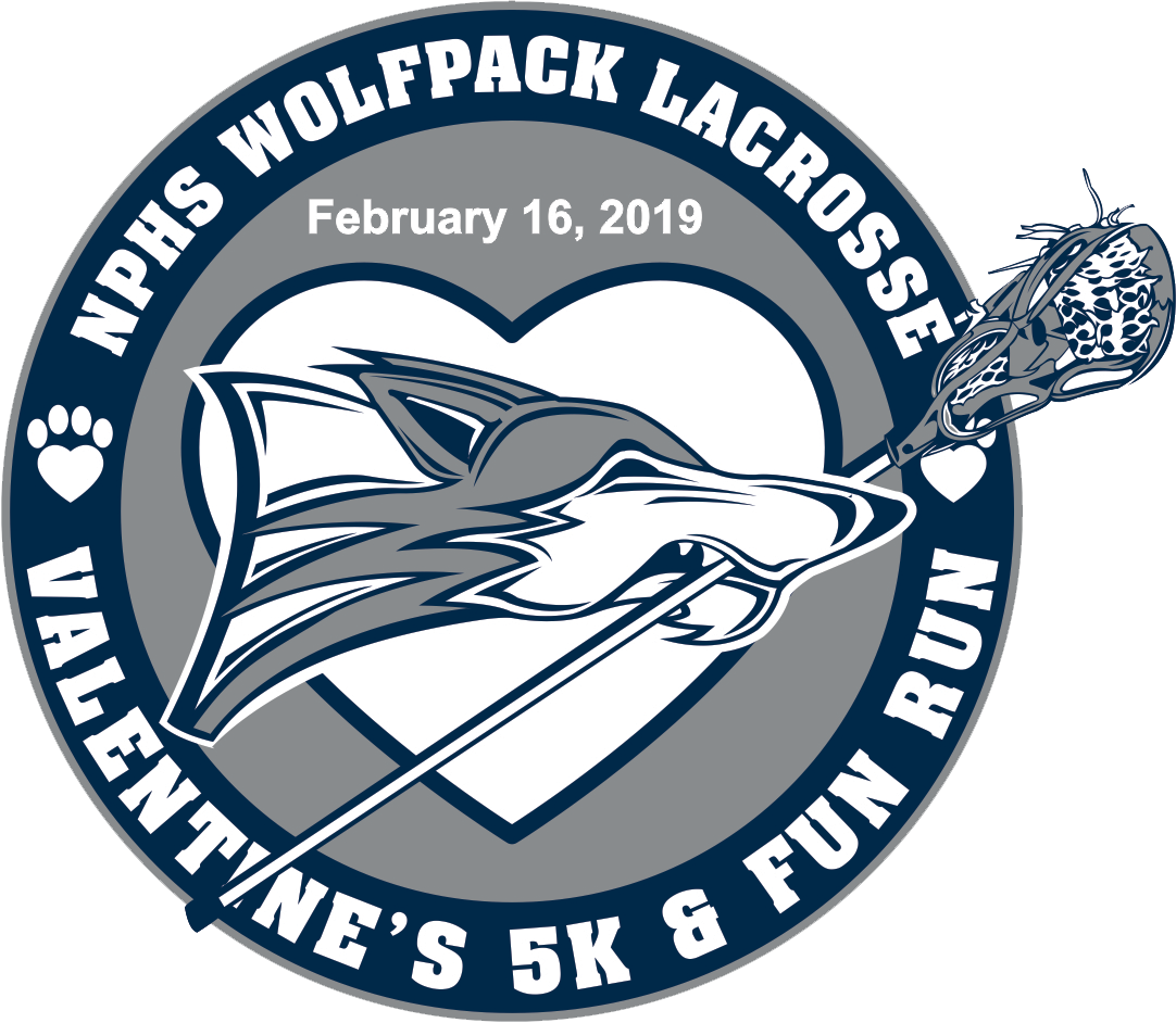 Nphs Wolfpack Lacrosse Valentine's 5k & Fun Run - Duque De Caxias Futebol Clube (1082x942), Png Download