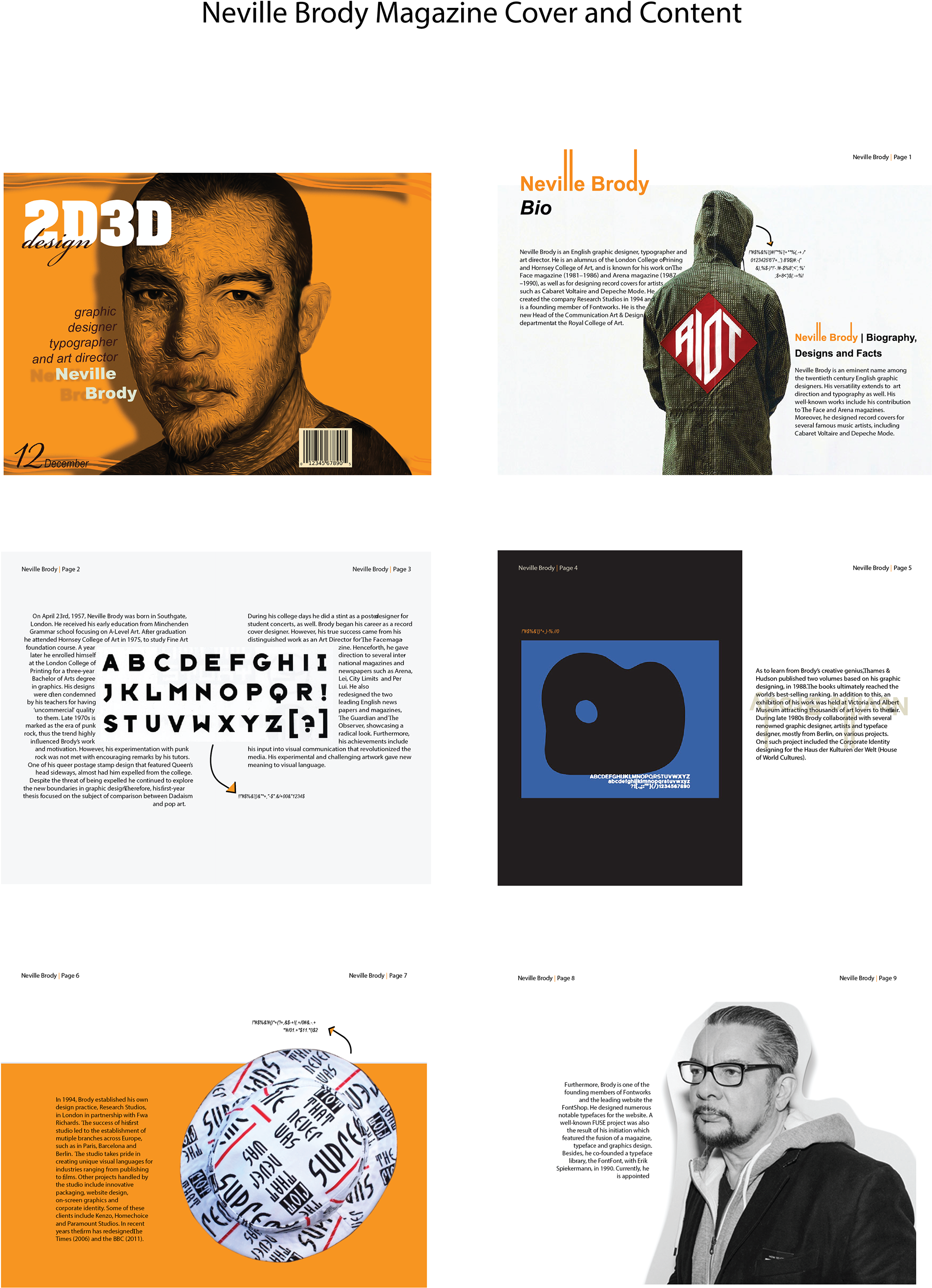 Magazine Content - Neville Brody Work (1920x2839), Png Download