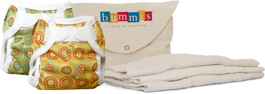 Bummis - Newborn Pack - Prefold Cloth Diapers 12 Pack Unbleached Premium Cotton (942x478), Png Download