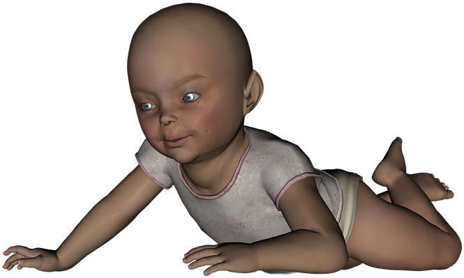 Baby, Small Child, Infant, Child, Digital Art, Newborn - Small Child Png (720x720), Png Download