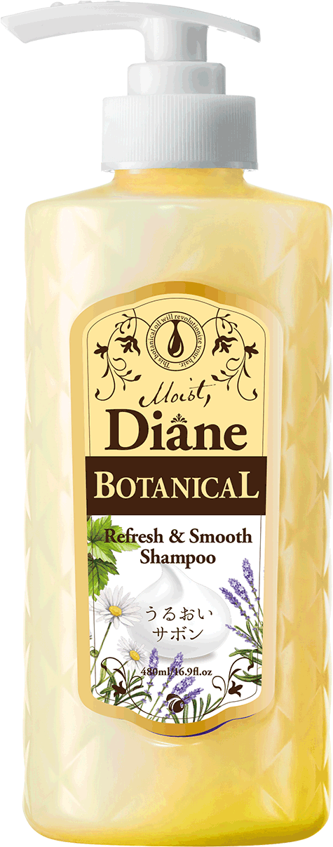 Moist Diane Botanical Refresh & Smooth Shampoo 480ml - Shampoo Diane Botanical (1200x1500), Png Download