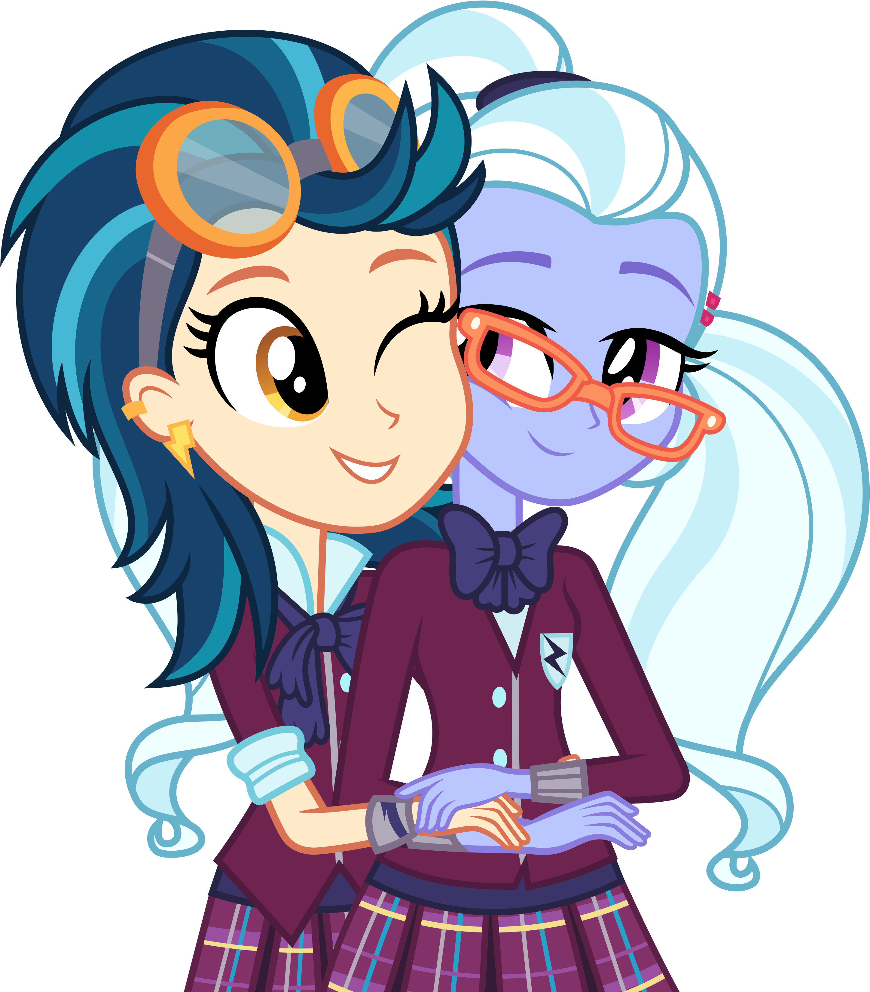 Scootaloo And Applebloom Kiss - Mlp Sugarcoat Indigo Zap (2895x3299), Png Download