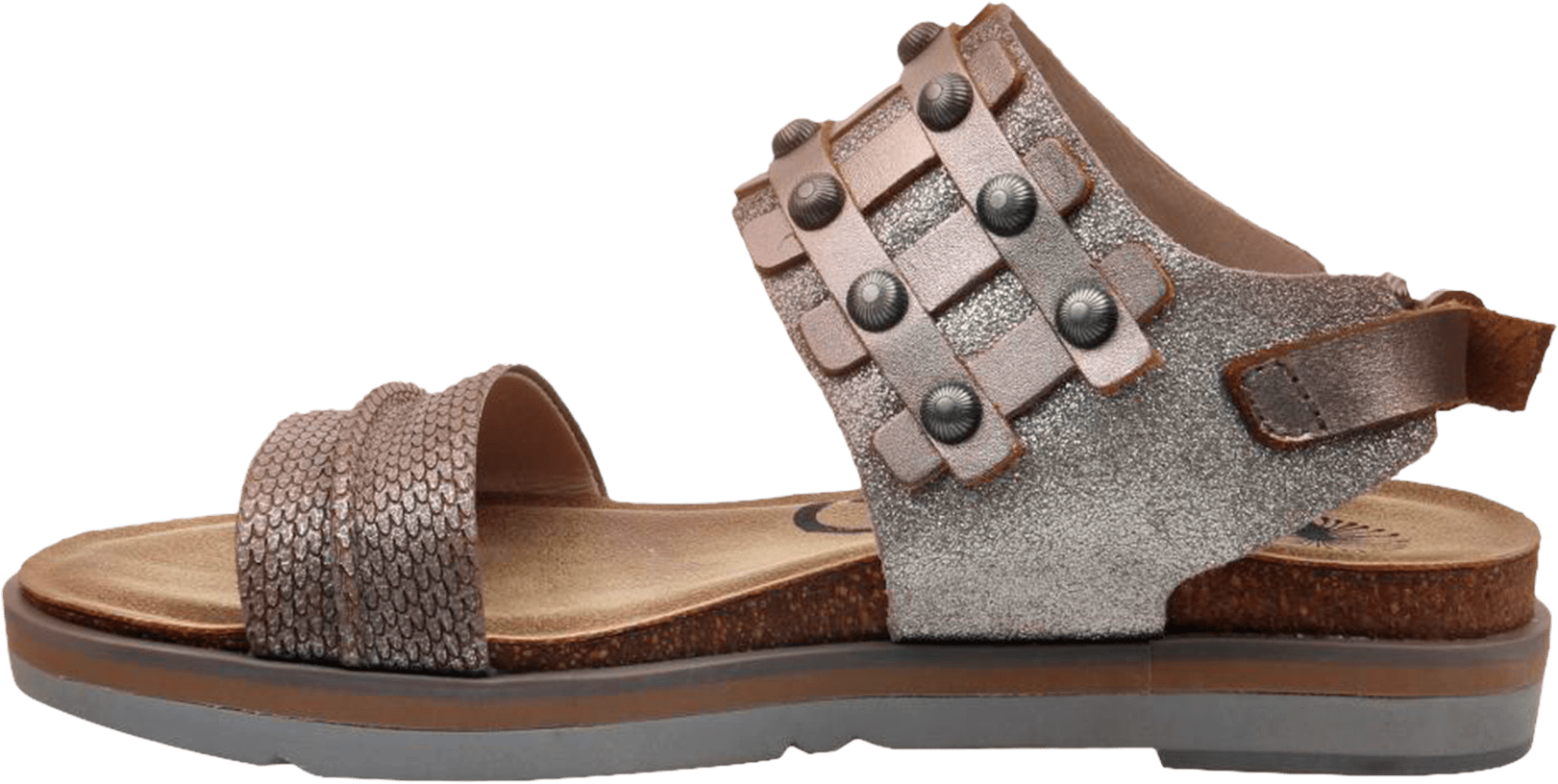 Womens Sandal Lantern In Silver Inside View - Slide Sandal (1782x1782), Png Download