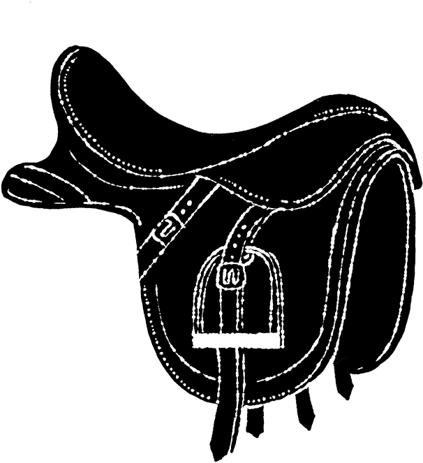 Clip Art Black And White Stock Sneakers Clipart Saddle - Saddle (964x808), Png Download