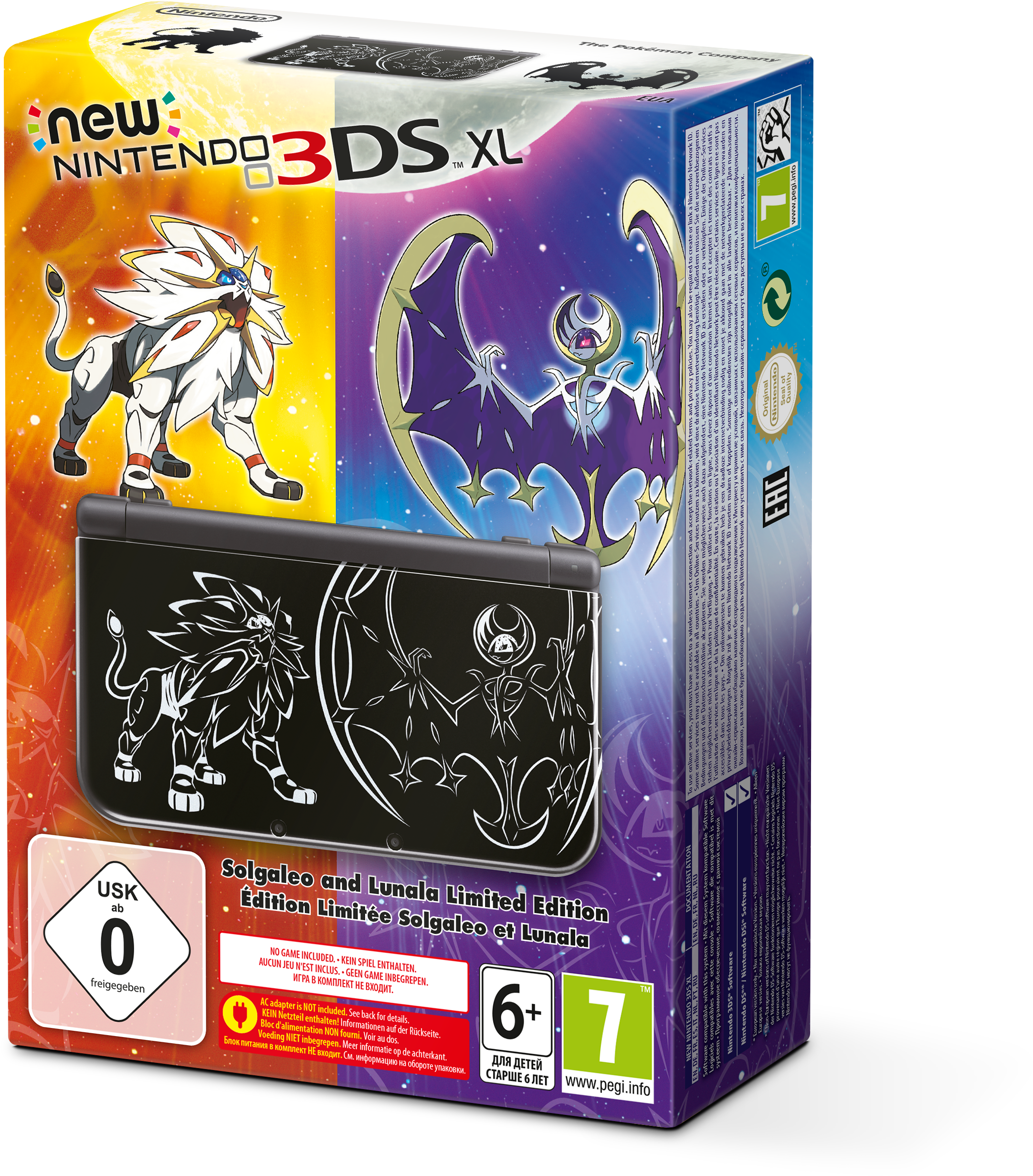 New Nintendo 3ds Xl Solgaleo And Lunala Limited Edition (2953x3543), Png Download