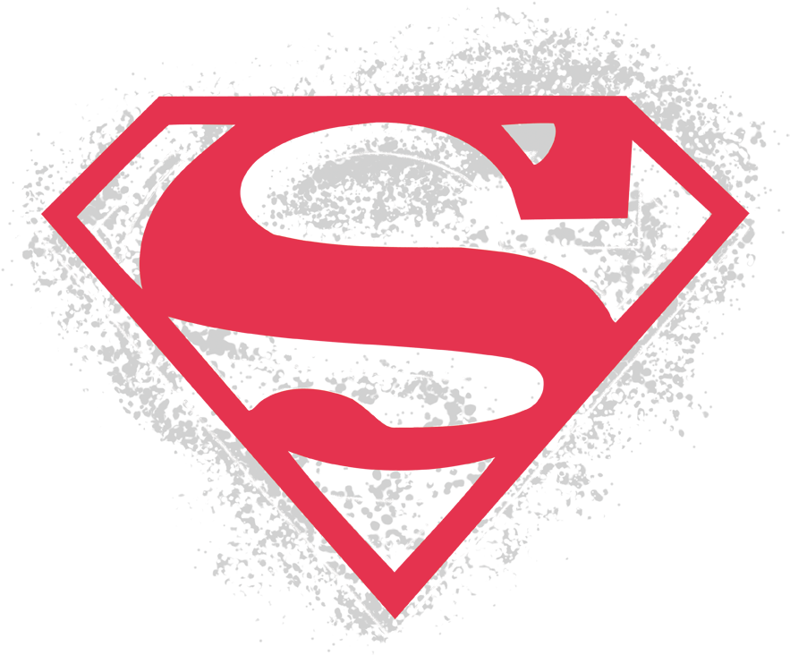 Superman Hardcore Noir Shield Men's Ringer T-shirt - Supergirl Logo (883x732), Png Download
