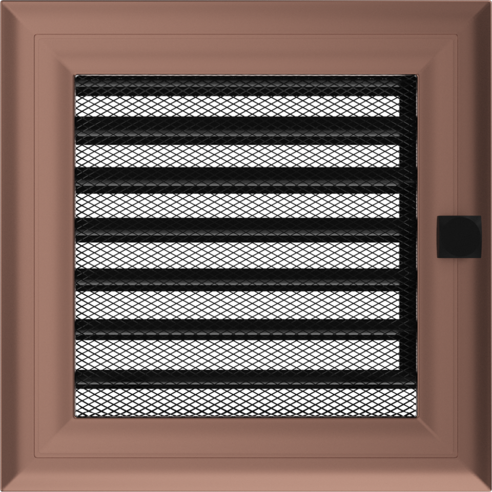 Grille Oskar Brass With Blinds - Home Door (960x960), Png Download