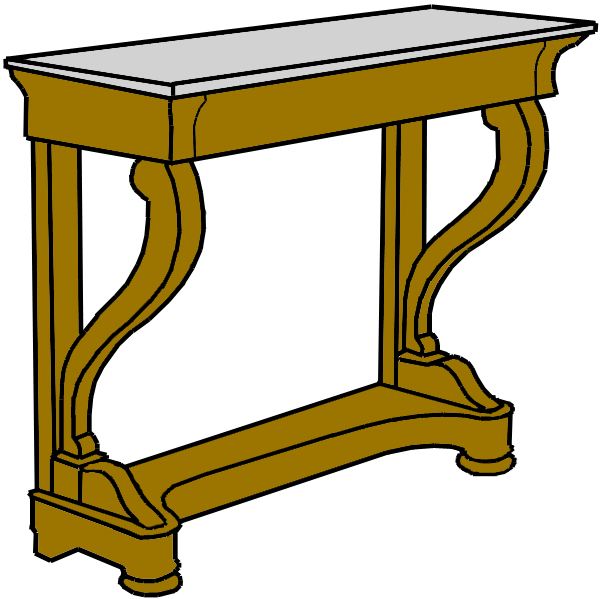 Console D'appui Louis Philippe 1 - Sofa Tables (600x599), Png Download