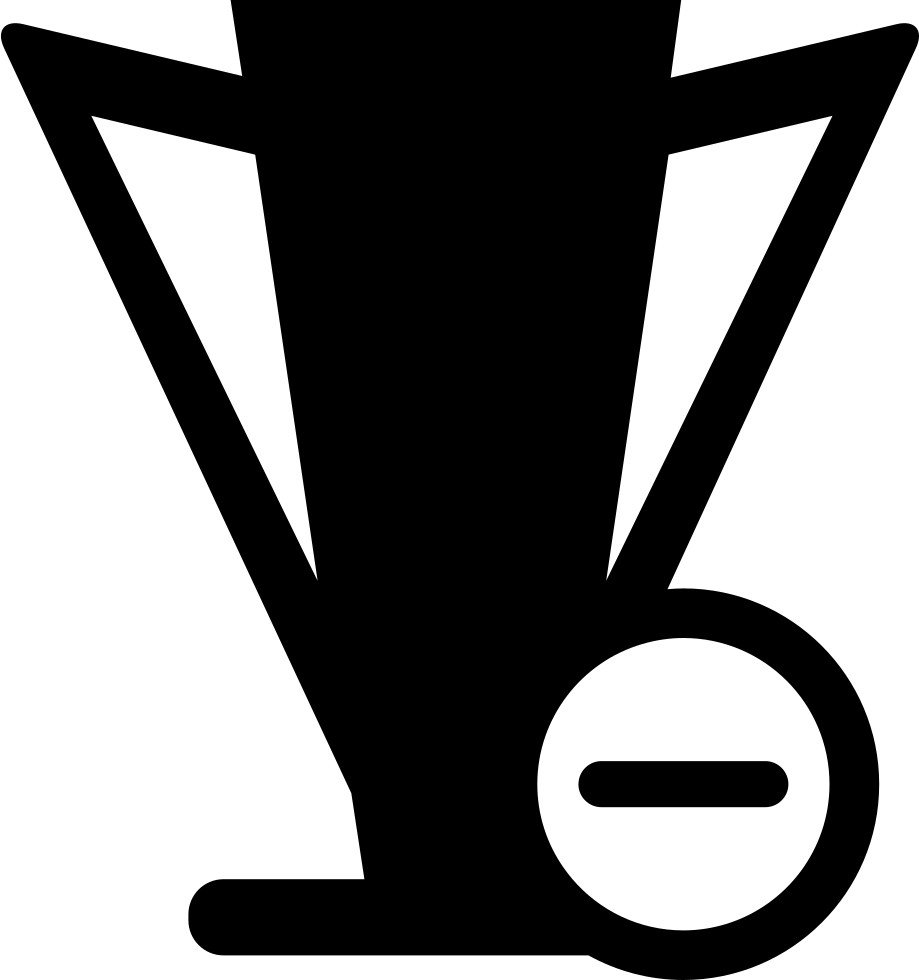 Football Triangular Trophy With Minus Sign Comments - Trophy (919x980), Png Download