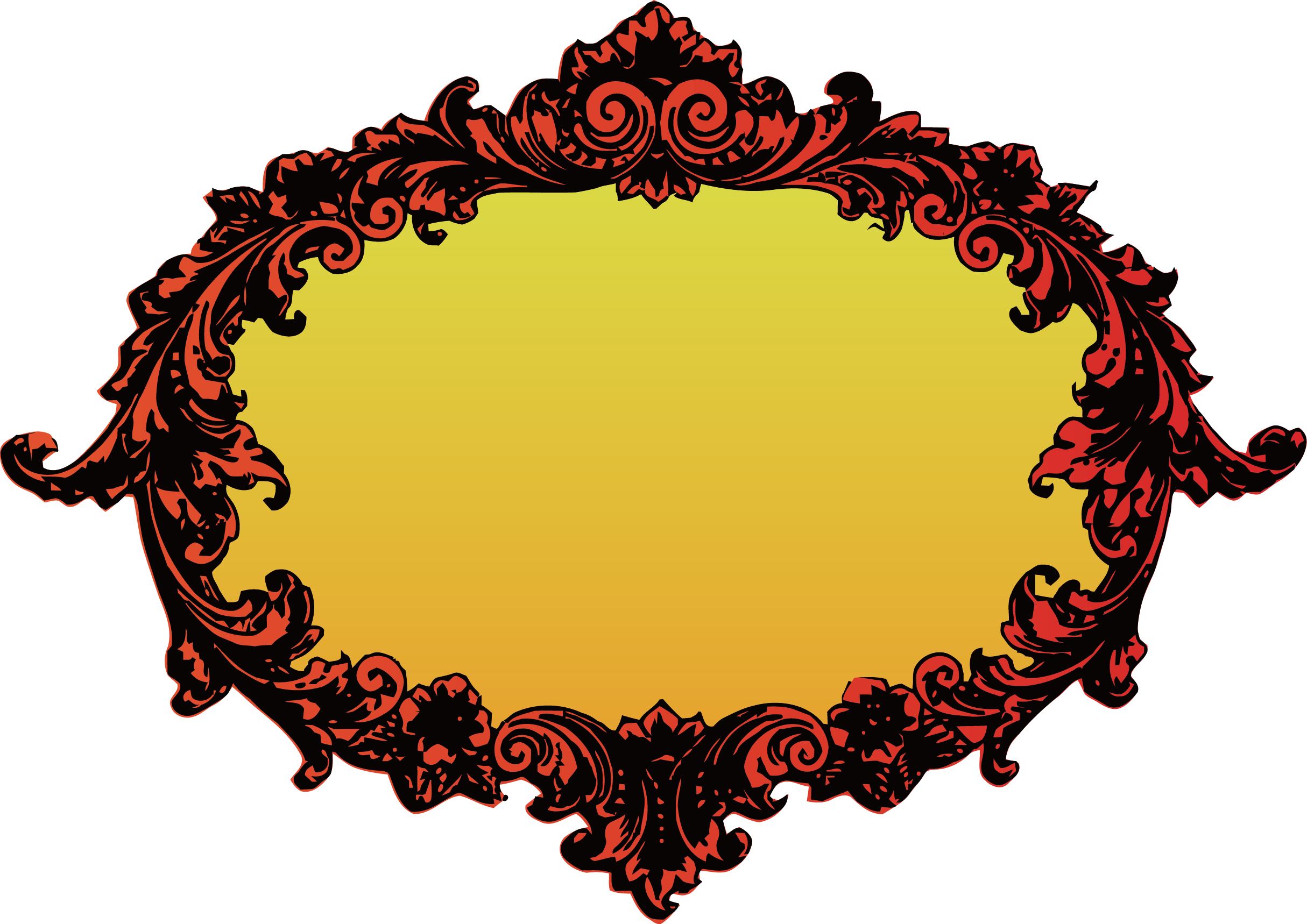 Borders And Frames Picture Frame Clip Art - Oval Frame (2429x1718), Png Download