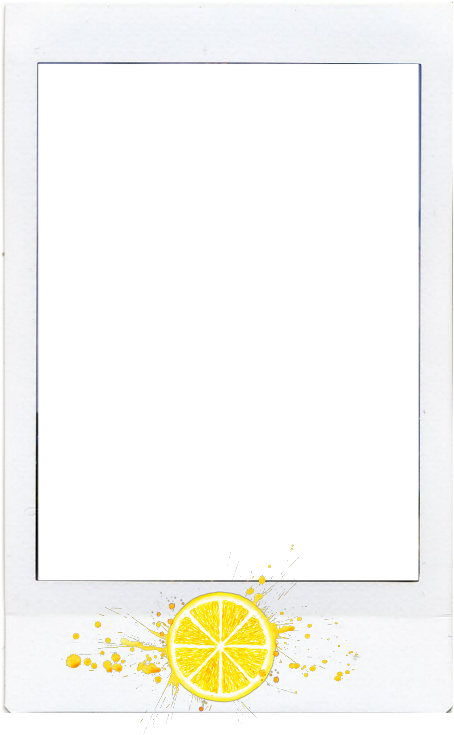 Photo Frame Border Lemon Polaroid Polaroidframe Fruit - Symmetry (1024x1024), Png Download