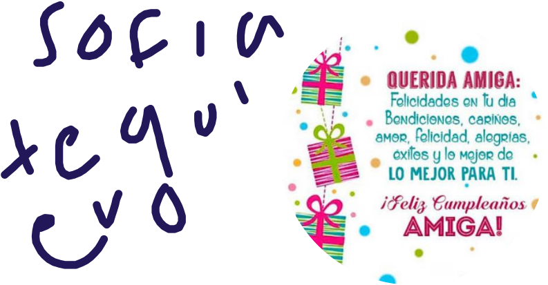 Tarjeta De Cumpkeaños Para Una Amiga (800x800), Png Download