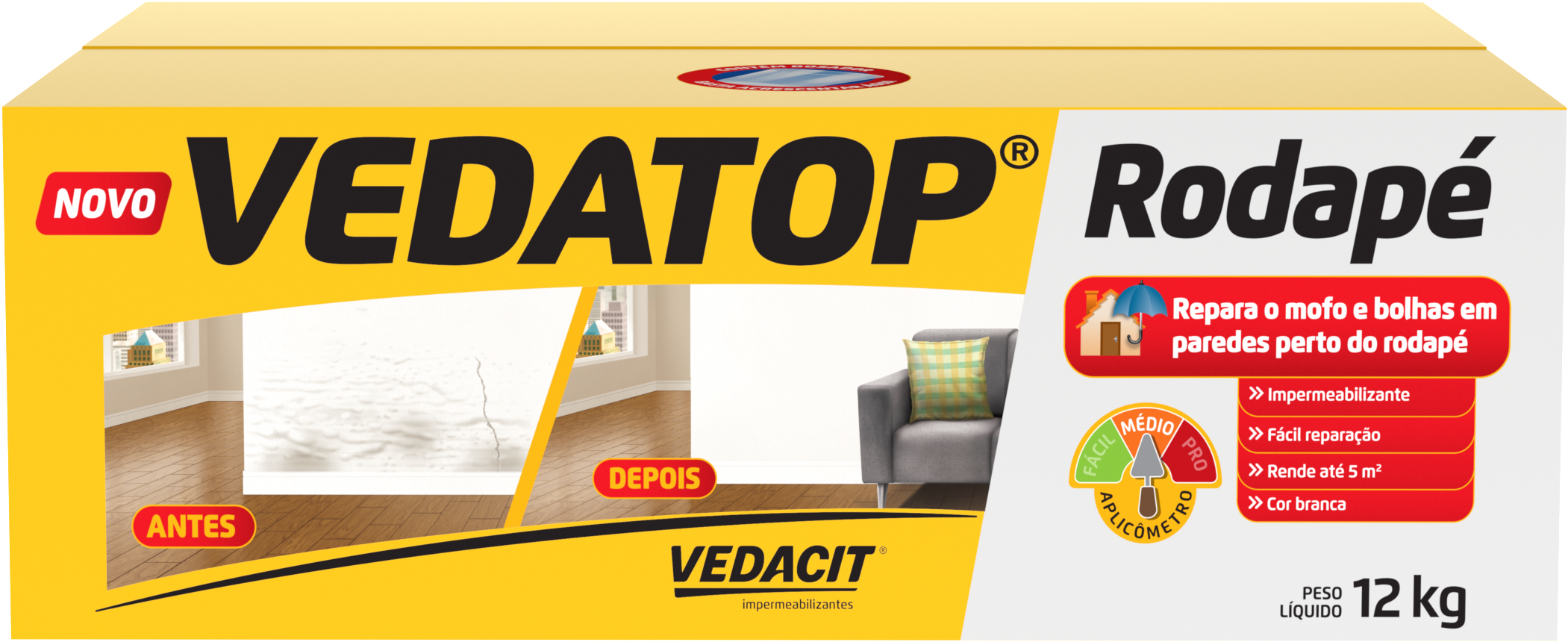 As Manchas De Umidade E Mofo Acabam Com A Decoração - Vedacit (2248x1063), Png Download