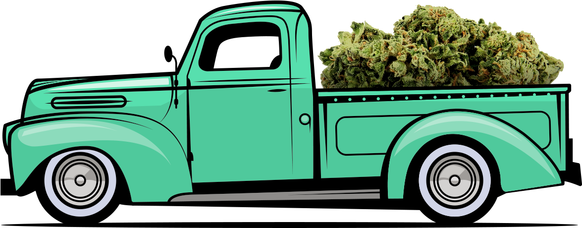 Download Concept Image Of Marijuana Delivery Shows Buds Piled Classic Pickup Truck Vector Png Image With No Background Pngkey Com