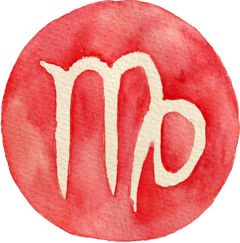 Air Signs - Virgo Red (1000x1009), Png Download