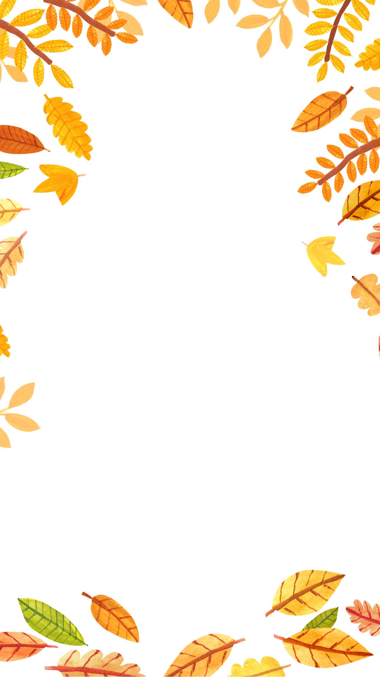 Fall Leaves (1334x2375), Png Download