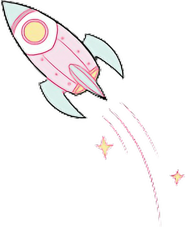 Snapchat Filters Clipart Aesthetic - Cute Cartoon Spaceship (596x728), Png Download