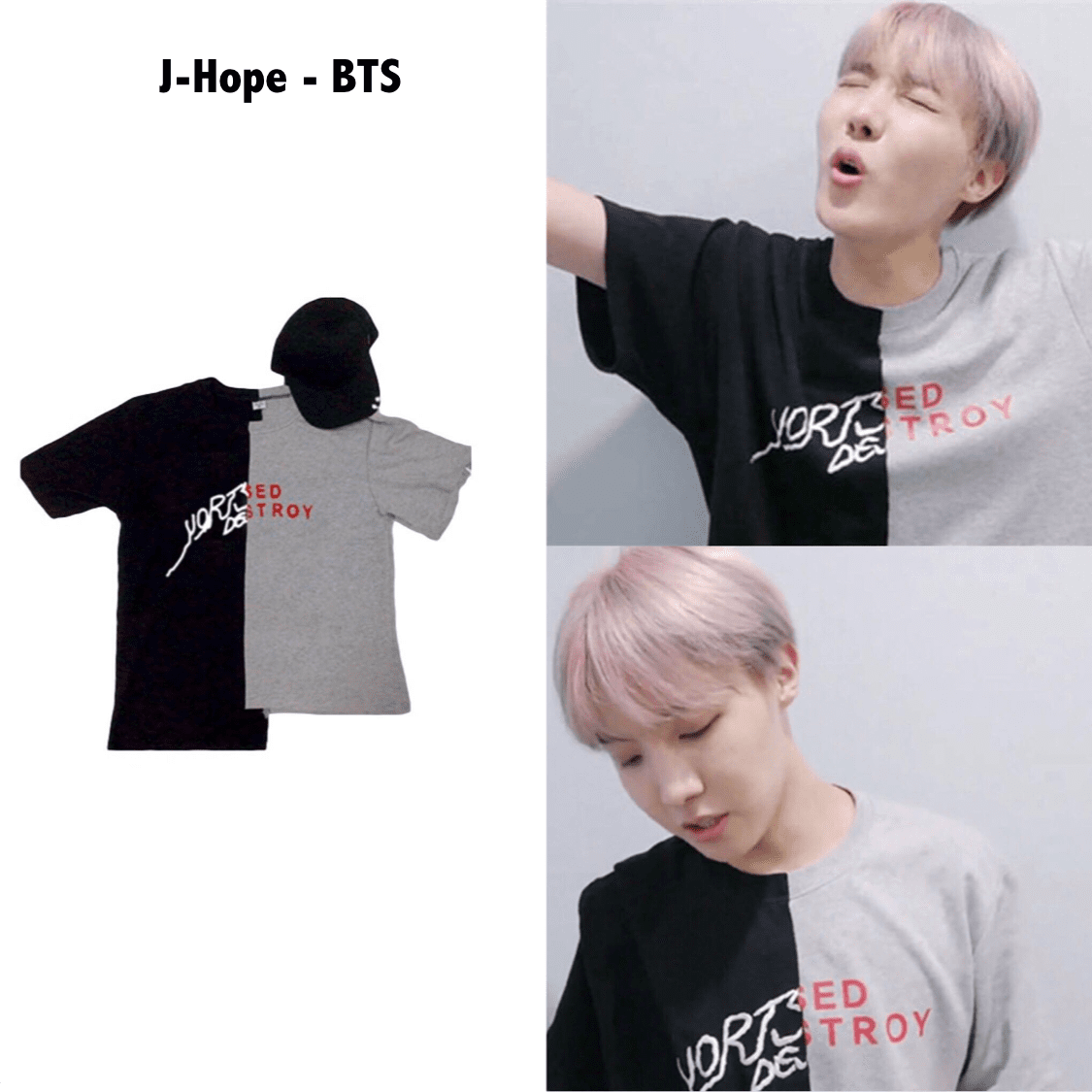 Bts J Hope "destroyed" Tee - Jhope Destroy Shirt (1125x1125), Png Download