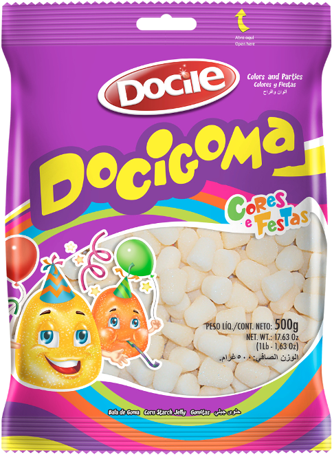 Bala De Goma Branca (500x683), Png Download