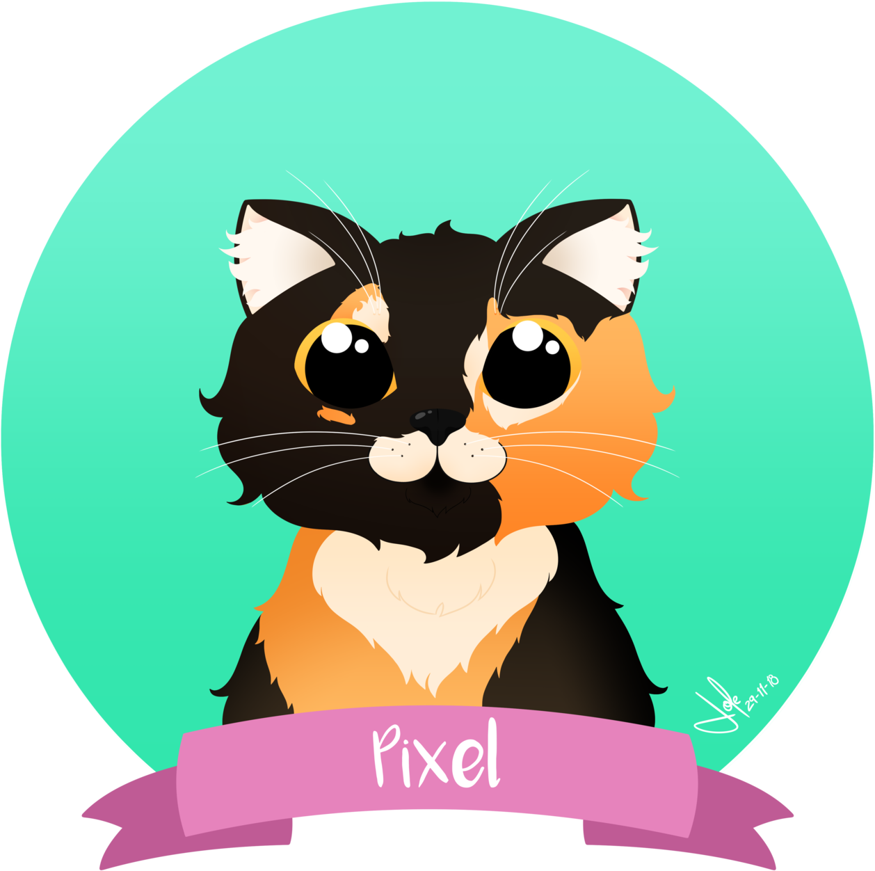 Tumblr Asgkkfo Xztcrao Cat Pixels Tumblr Cat Pixels - Cartoon (1280x1280), Png Download